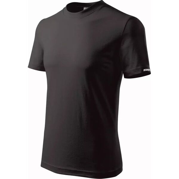 Dedra Koszulka męska T-shirt L, czarna, 100% bawełna