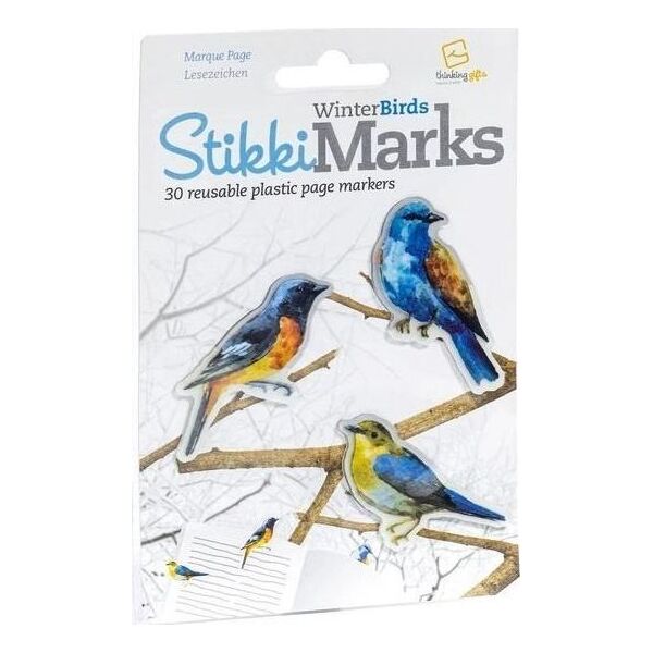 Thinking Gifts StikkiMarks Winter Birds Zakładki Ptaszki