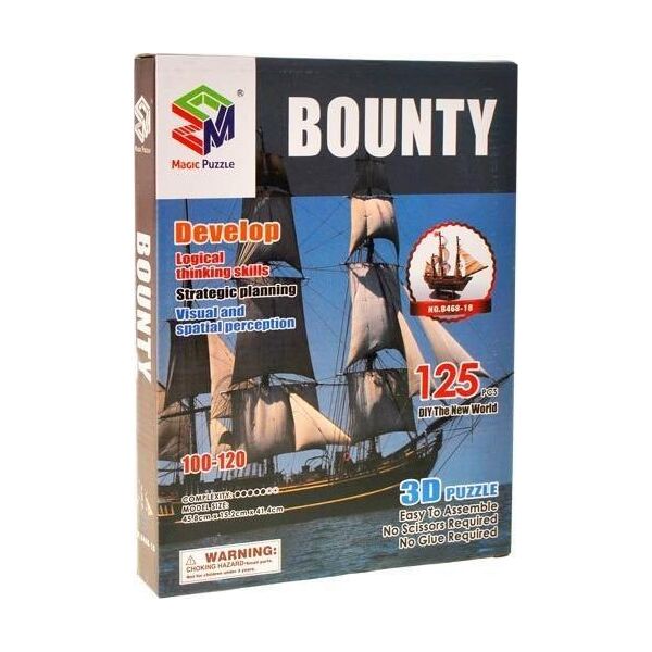 Jokomisiada Puzzle 3D statek Bounty okręt morski 125 el ZA2599