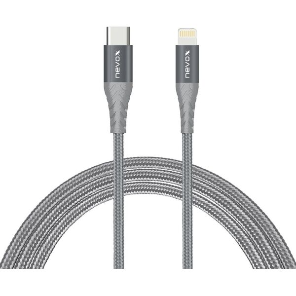 Kabel USB Nevox USB-C - Lightning 2 m Szary (1886)