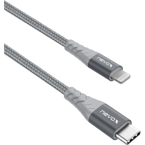 Kabel USB Nevox USB-C - Lightning 2 m Szary (1886)