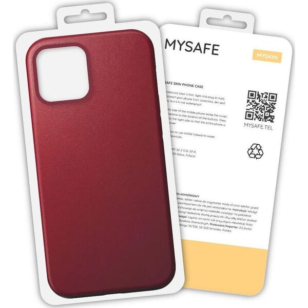 Mysafe MYSAFE ETUI SKIN IPHONE 12 PRO MAX BORDOWY PUDEŁKO