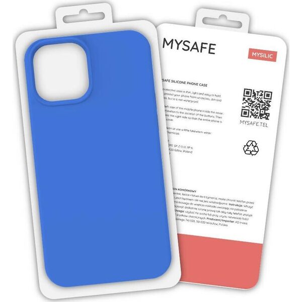 Mysafe MYSAFE ETUI SILIKONOWE IPHONE 13 PRO MAX NIEBIESKI PUDEŁKO