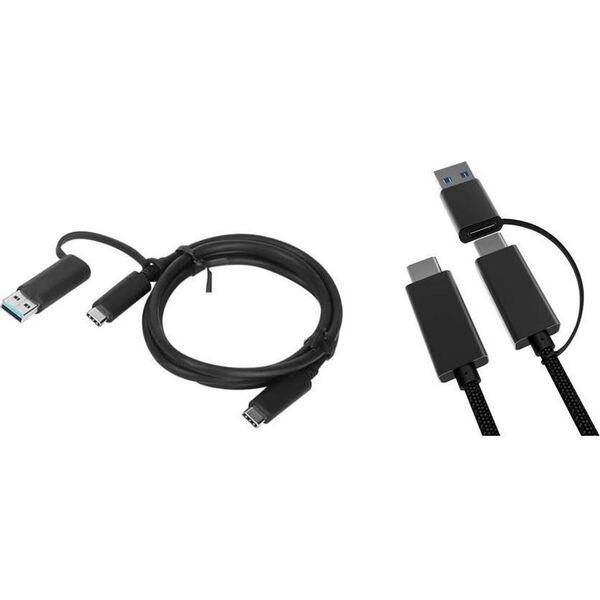 Kabel USB MicroConnect USB-C - USB-C + USB-A 1 m Czarny (USB3.1CCA1)