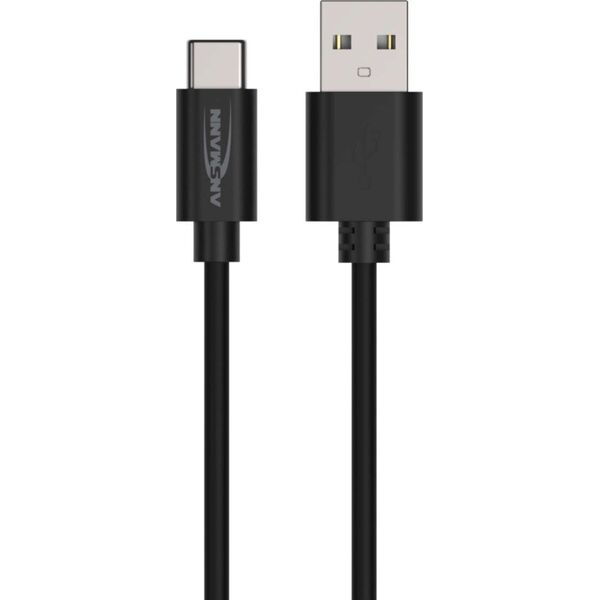 Kabel USB Ansmann USB-A - USB-C 1 m Czarny (456531)