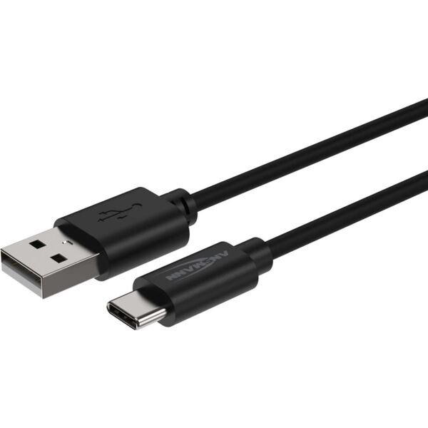 Kabel USB Ansmann USB-A - USB-C 1 m Czarny (456531)