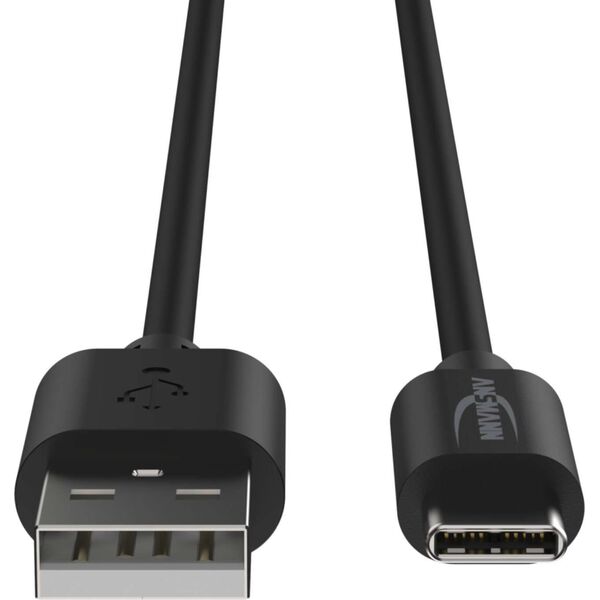 Kabel USB Ansmann USB-A - USB-C 1 m Czarny (456531)