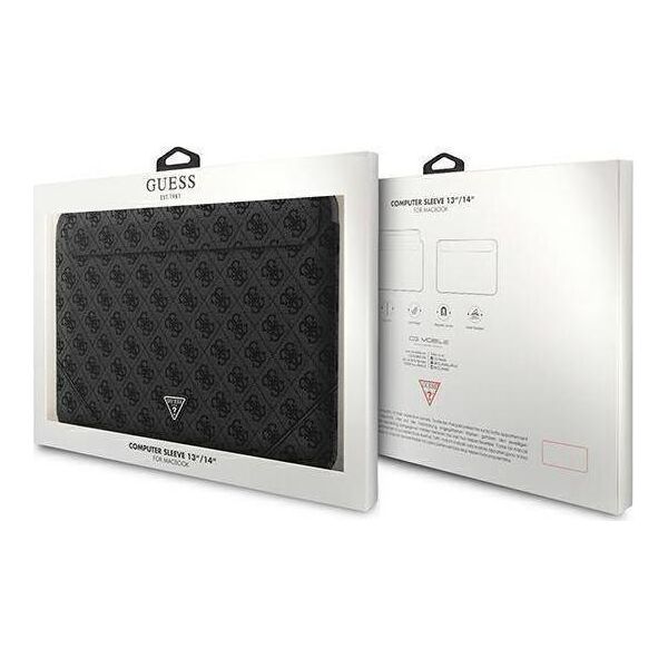 Etui na tablet Guess Guess Sleeve GUCS14P4TK 13/14" czarny/black 4G Uptown Triangle logo