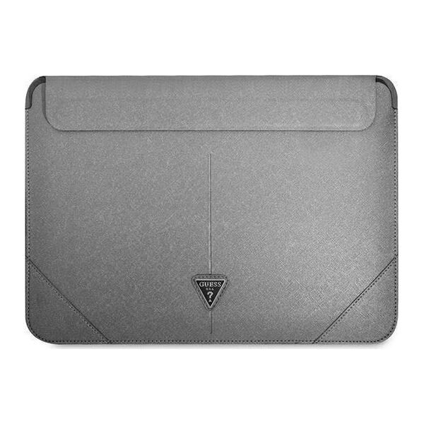 Etui na tablet Guess Guess Sleeve GUCS14PSATLG 13/14" srebrny /silver Saffiano Triangle Logo