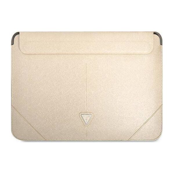 Etui na tablet Guess Guess Sleeve GUCS14PSATLE 13/14" beżowy /beige Saffiano Triangle Logo