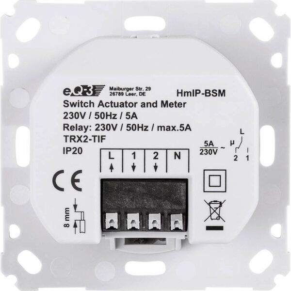 EQ3 eQ-3 HomeMatic IP Schalt-Mess-Aktor für Markenschalter - Unterputz