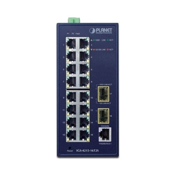 Switch Planet IP30 Industrial L2/L4 16-Port
