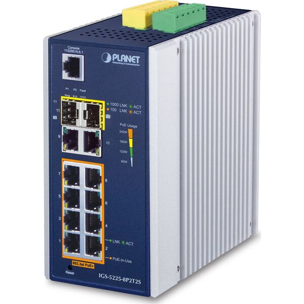 Switch Planet IP30 Industrial L2+/L4 8-Port
