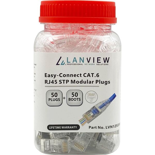 Lanview RJ45 STP plug Cat6 for