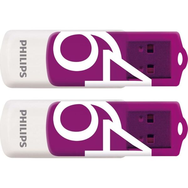 Pendrive Philips Vivid (2 szt.), 64 GB  (433990)