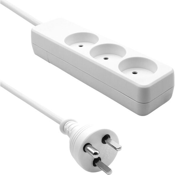 ProXtend Danish Power Strip 3-way 3 gniazda 7 m biała (K3-KIT07W)