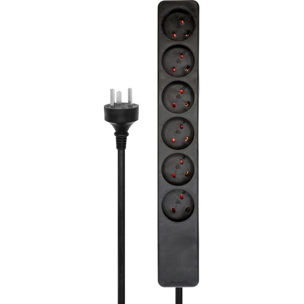 ProXtend Danish IT Power Strip 6-way 6 gniazd 1 m czarna (KIT6-KIT01B)