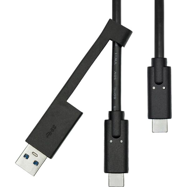Kabel USB ProXtend USB-A + USB-C - USB-C 1 m Czarny (USBCWA-001)