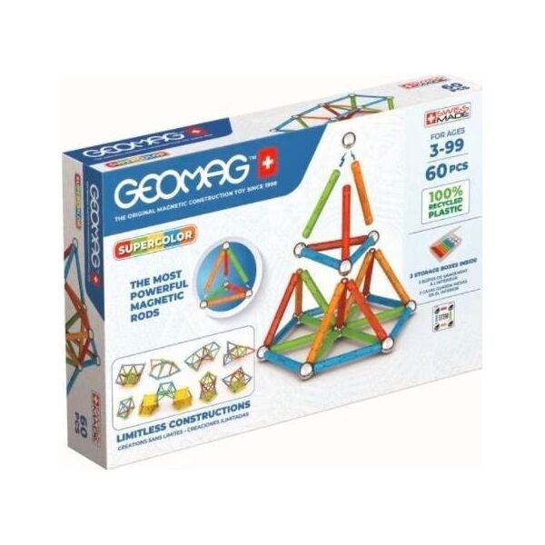Geomag Klocki magnetyczne Supercolor Panels Recycled 60 elementów