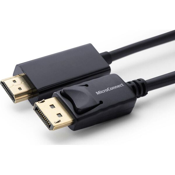 Kabel MicroConnect DisplayPort - HDMI 10m czarny (MC-DP-HDMI-1000)