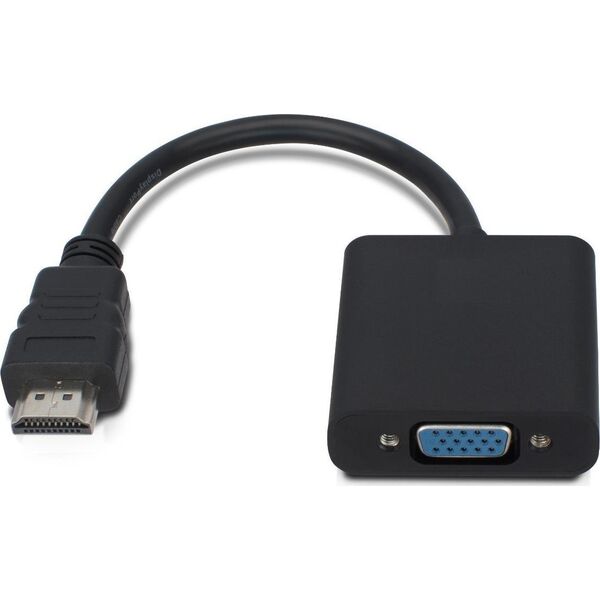 Adapter AV MicroConnect HDMI - D-Sub (VGA) czarny (HDMVGA1B)