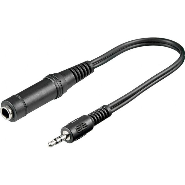 Adapter AV Goobay Jack 3.5mm - Jack 6.3mm czarny (533108)