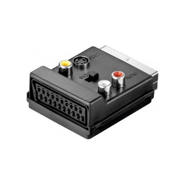 Adapter AV Goobay Scart - Scart + Composite czarny (JAB-856731)