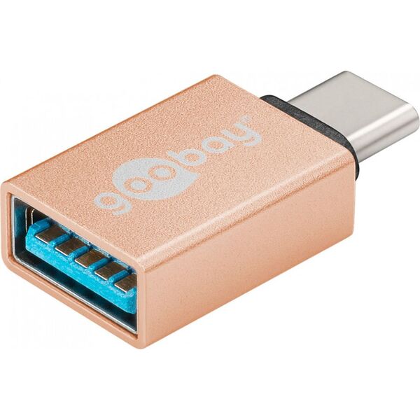 Adapter USB Goobay USB-C - USB Złoty  (JAB-2960626)