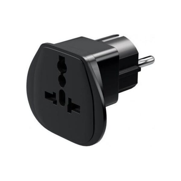 Goobay Adapter podróżny z świata do UE, czarny