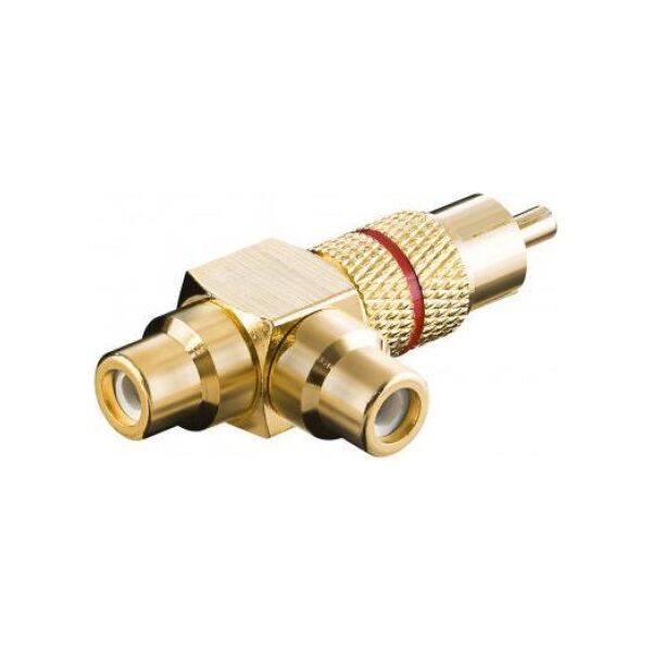 Adapter AV Goobay RCA (Cinch) - RCA (Cinch) x2 złoty (JAB-857359)