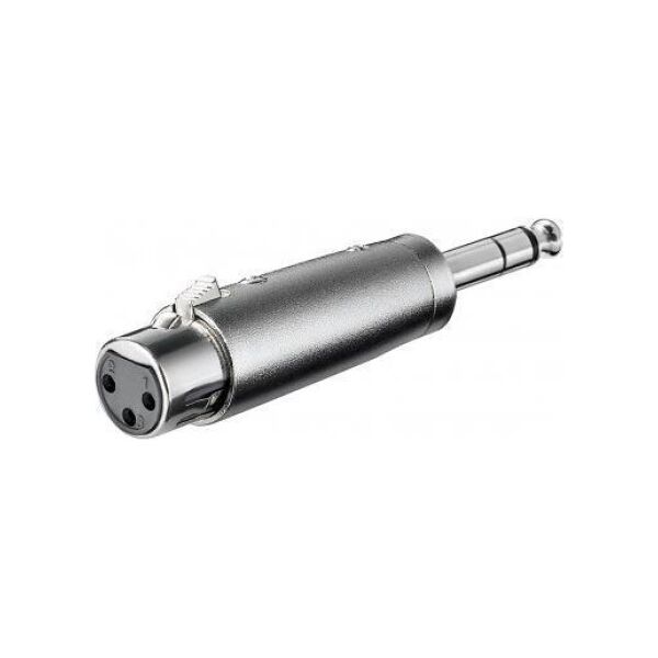 Adapter AV Goobay Adapter XLR, wtyk jack AUX stereo 6,35 mm na gniazdo XLR