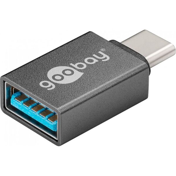 Adapter USB Goobay USB-C - USB Szary  (JAB-3395479)