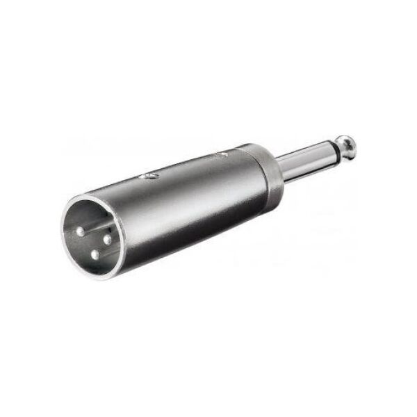 Adapter AV Goobay Jack 6.3mm - XLR srebrny (JAB-857174)