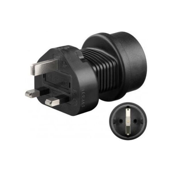 Goobay Adapter sieciowy UK, czarny