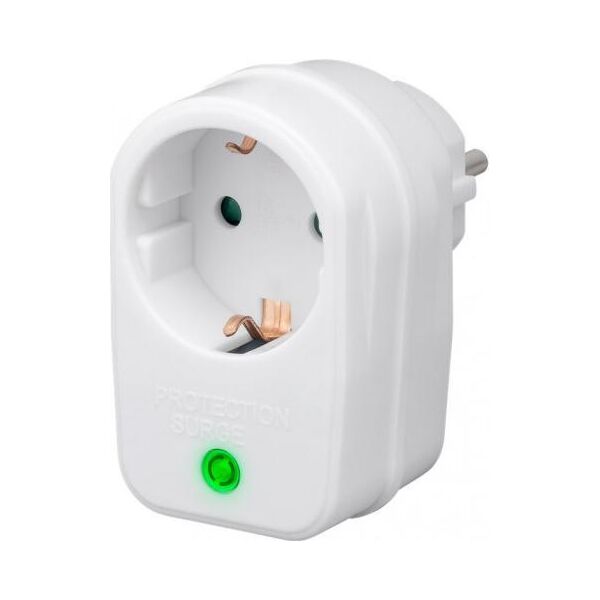 Goobay Adapter gniazda z zabezpieczeniem przepięciowym