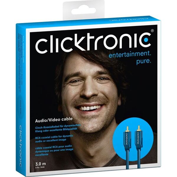 Kabel Clicktronic RCA (Cinch) - RCA (Cinch) 3m granatowy (JAB-1339059)