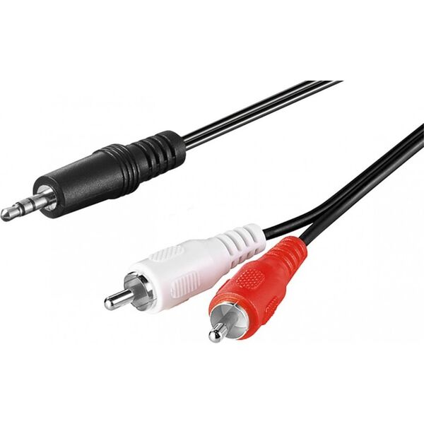Kabel Goobay Jack 2.5mm - RCA (Cinch) x2 1m czarny (51648)