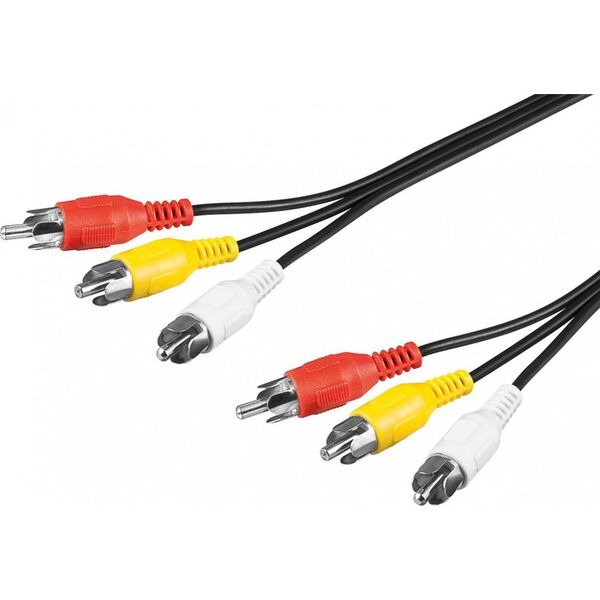Kabel Goobay RCA (Cinch) x3 - RCA (Cinch) x3 1.5m czarny (50380)