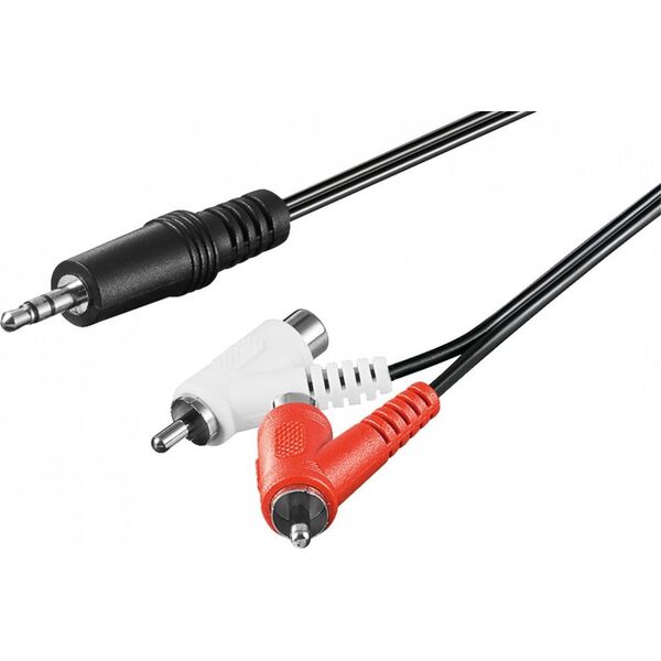 Kabel Goobay Jack 3.5mm - RCA (Cinch) x2 1.5m czarny (50213)