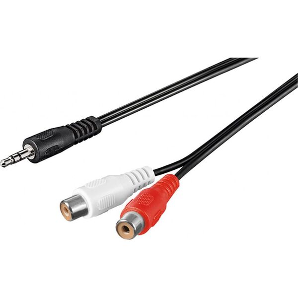 Kabel Goobay Jack 3.5mm - RCA (Cinch) x2 1.5m czarny (JAB-856784)
