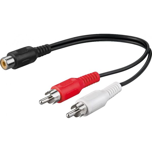 Kabel Goobay RCA (Cinch) - RCA (Cinch) x2 0.2m czarny (50008)