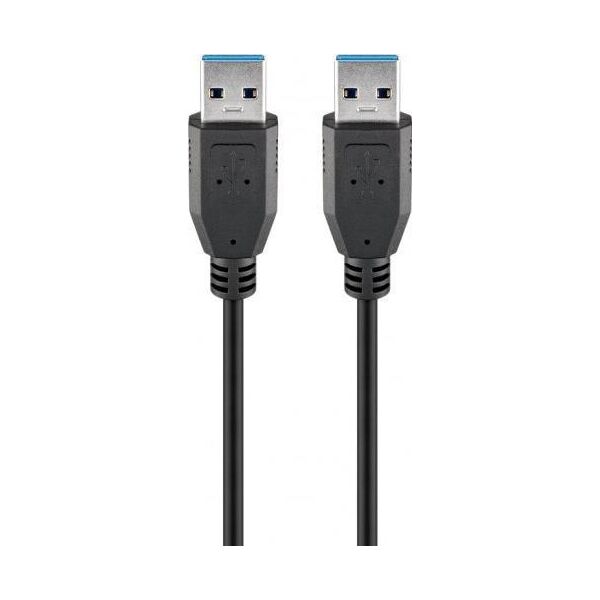 Kabel USB Goobay USB-A - USB-A 0.5 m Czarny (JAB-1338775)