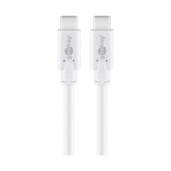 Kabel USB Goobay USB-C - USB-C 0.5 m Biały (RB67193)