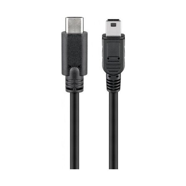 Kabel USB Goobay USB-C - miniUSB 0.5 m Czarny (JAB-2866299)