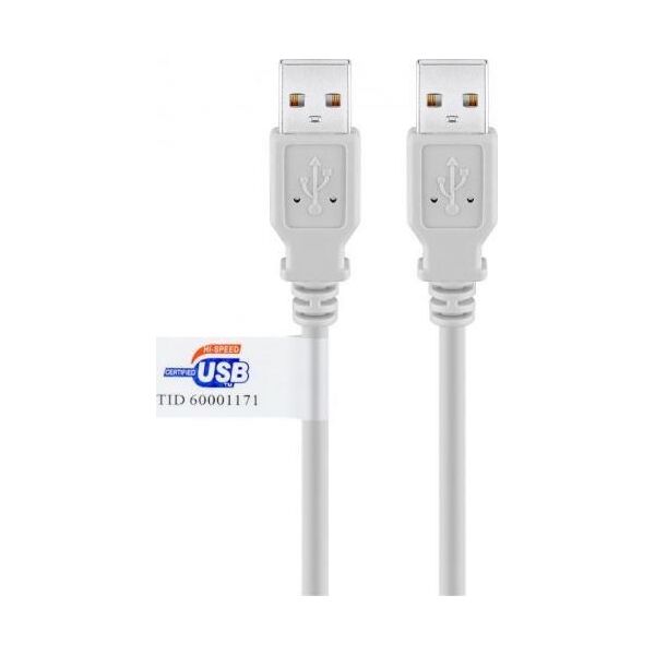 Kabel USB Goobay USB-A - USB-A 2 m Szary (JAB-758935)