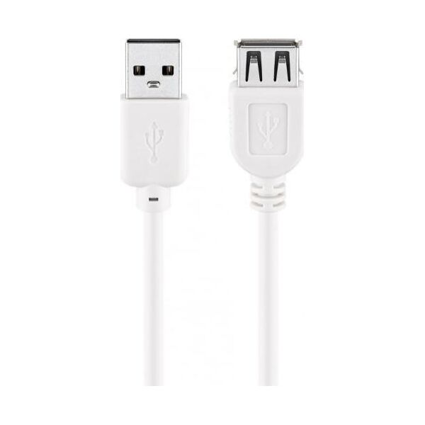 Kabel USB Goobay USB-A - USB-A 3 m Biały (RB96199)
