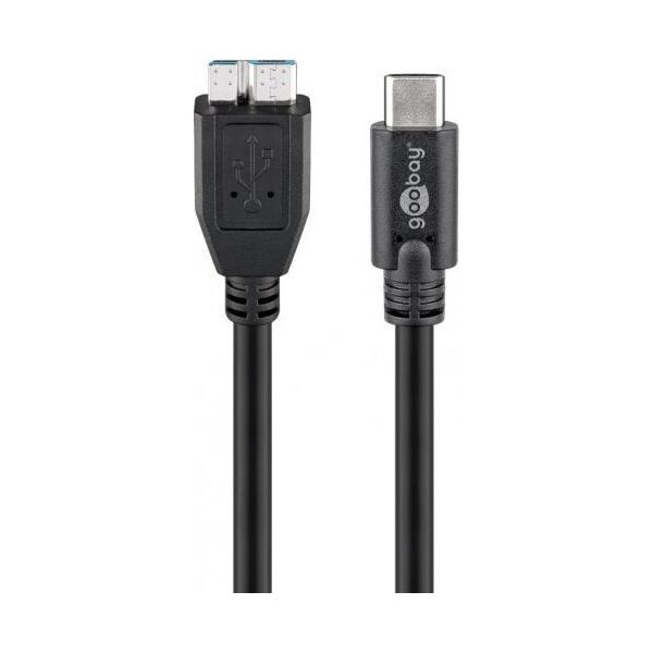 Kabel USB Goobay USB-C - micro-B 1 m Czarny (JAB-2866302)