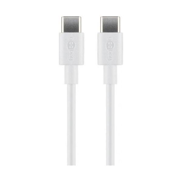 Kabel USB Goobay USB-C - USB-C 1 m Biały (JAB-4780426)