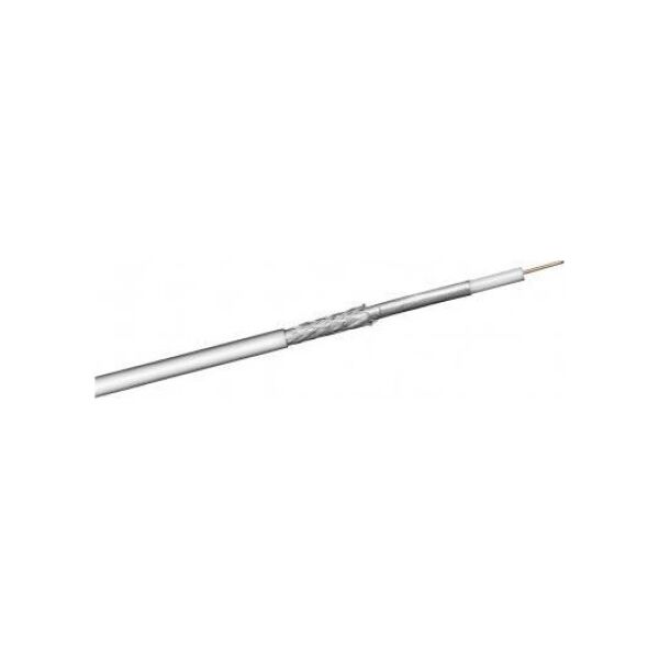 Przewód Goobay 100 dB kabel koncentryczny antenowy, ekranowanie 2x, CCS, 250 m, biały - Długość kabla 250 m