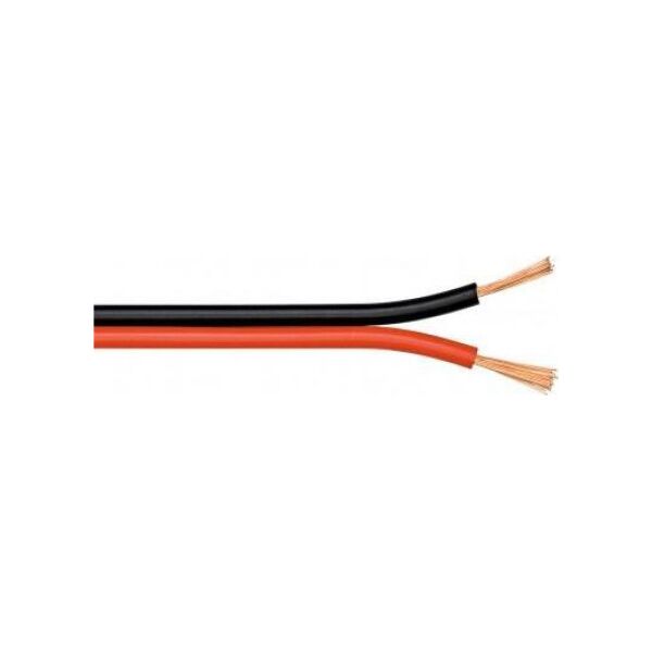 Przewód Goobay Kabel głośnikowy Czerwony czarny CCA - Długość kabla 50 m